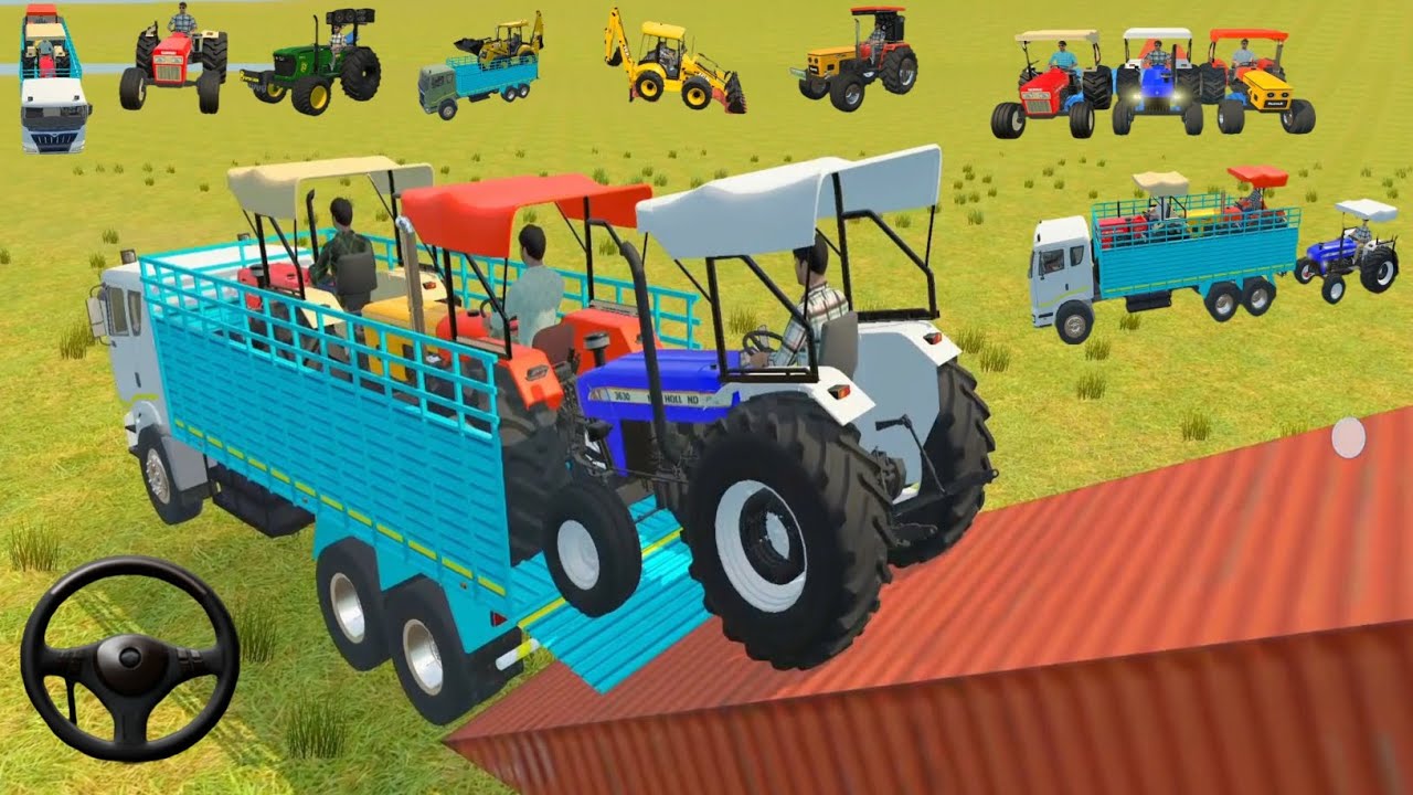 हैवी भारी तीन ट्रैक्टर 🚜को एक साथ एक ट्रक में लोड किया 😮|