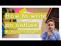 How to write an outline  writing essentials free example outlines