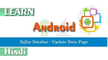 Android SQLite Database Tutorial  How to Update Data in SQLite Database