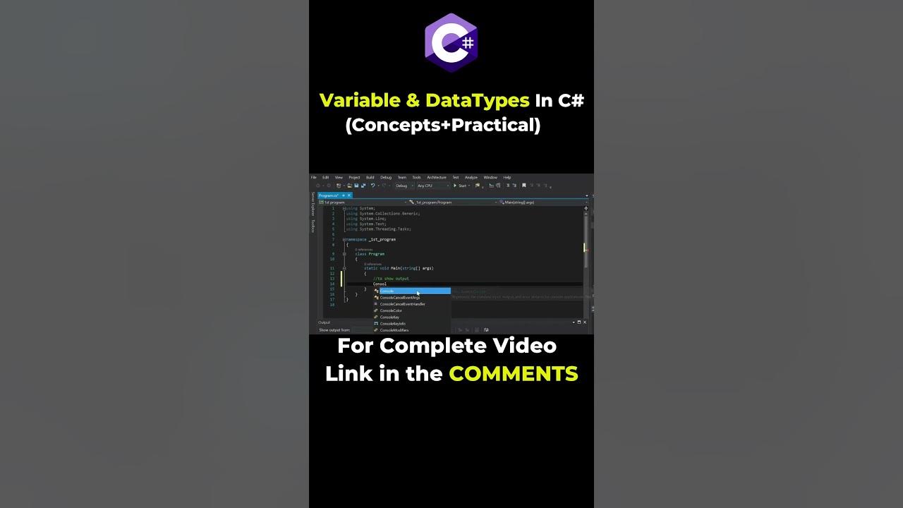 variable and data types in c-sharp programming | Hindi/Urdu | For ...