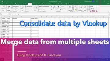 How to Consolidate data from multiple sheets using Vlookup and IF