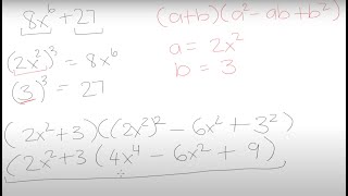 Grade 10 Math: Factoring the sum and difference of cubes part 1