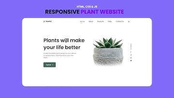 Build a Responsive Plant Website with HTML CSS & JavaScript | Modern & Clean UI Design from Scratch