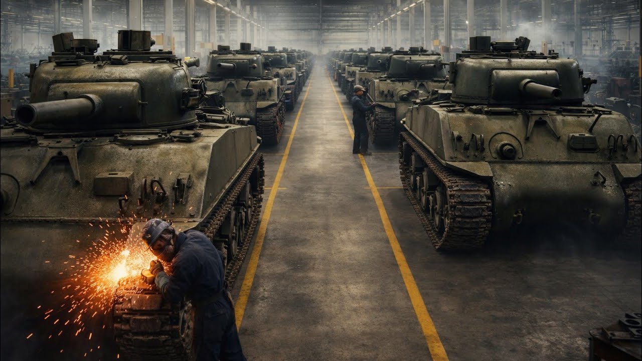 Inside the Factory That Won WWII: Building the M4 Sherman