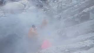 Natural hot and mineral spring bath at Tatopani in myagdi