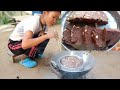 Without OTG Eggless Chocolate cake 🍰 // Garo Mukbang