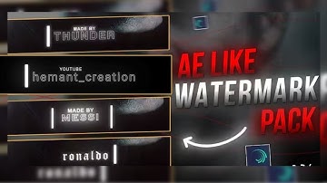 New Ae Watermark Animation Pack For Alight Motion || Xml file