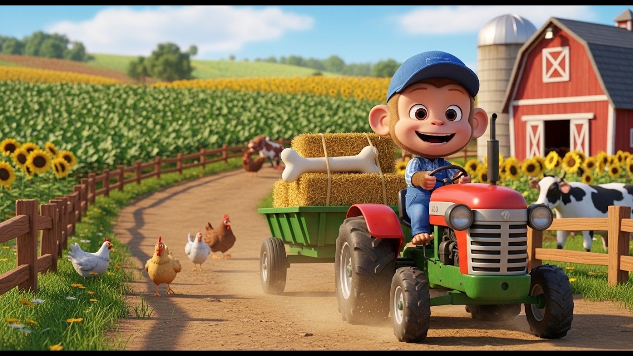 Monkey Funny | PiPi’s Amazing Farm Routine: Caring for Animals and Hard Work Story [Monkey Cartoon]