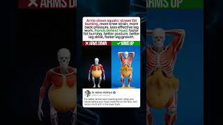 You're Doing Squats Wrong! ARMS DOWN VS ARMS UP  #facts #health #food #gym