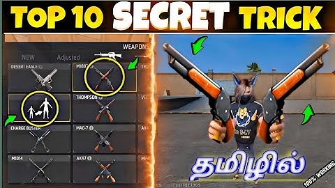 💢🤯TOP 10 SECRET TRICK💥💯||தமிழில்#freefire#tamil#freefiretips#trendingvideo#garenafreefire#ff#comedy