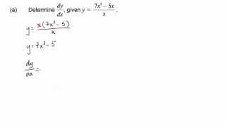 Exam Style Differentiation Example