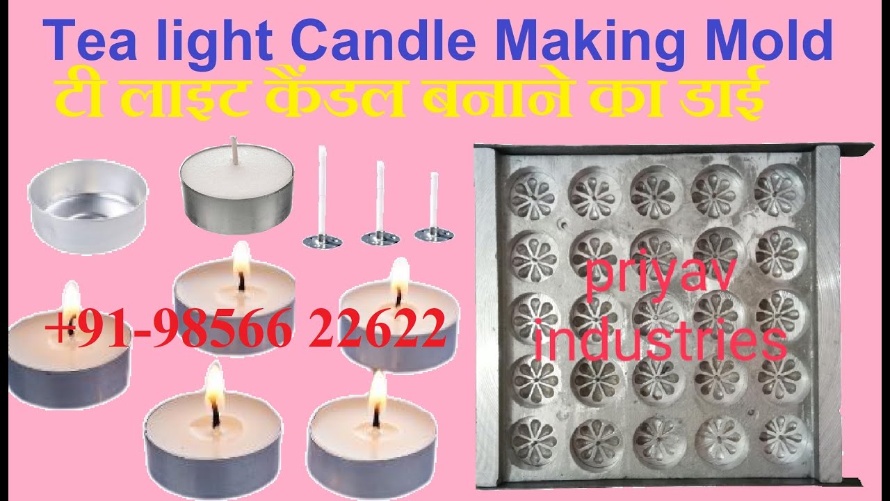 Forespørgsel Dare ophobe Fancy Tea light Candle Making Machine | Designer Candle Making Moulds -  YouTube