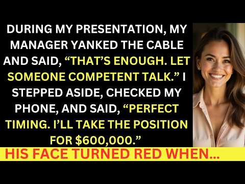 My Manager Yanked The Cable During My Presentation Calling Me IncompetentThen The Competitor Ca