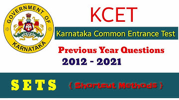 SETS | KCET previous year Questions | Chapter wise MCQ
