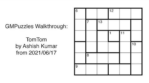 GMPuzzles - 2021/06/17 - TomTom by Ashish Kumar