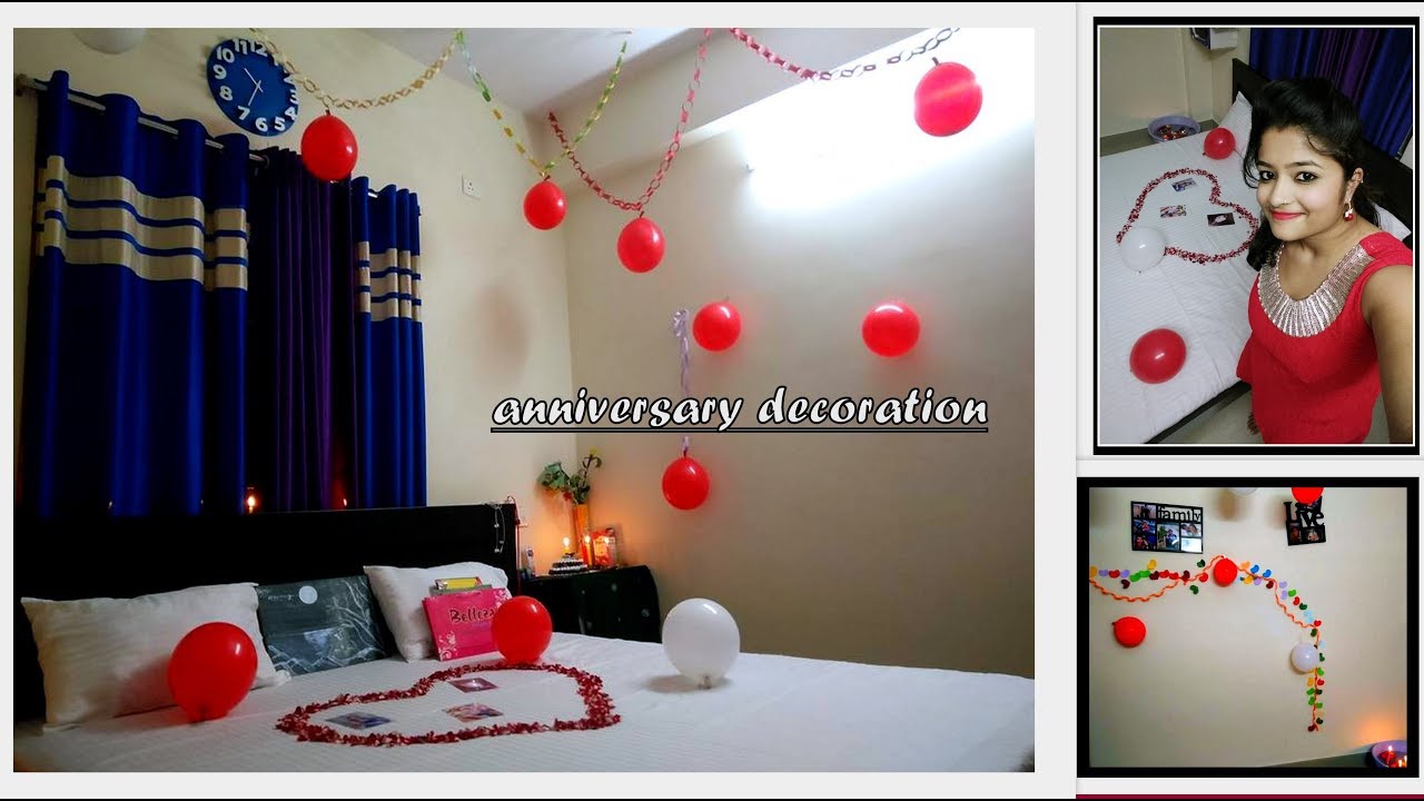 Room Decoration FIRST WEDDING ANNIVERSARY DECORATION IN LESS TIME