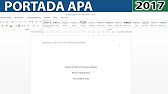 formato apa portada