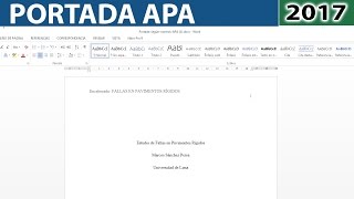 Cómo hacer una portada según norma APA 2018 6ta (sexta) edición