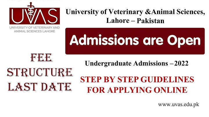 Online apply UVAS Lahore admission 2022