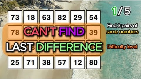 ARE YOU HEALTHY? Find 3 pairs of identical numbers/Dementia Prevention Quizzes/Tests.265