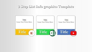1. 3 Step Rounded Rectangle Infographics in Microsoft Powerpoint Template Design #001