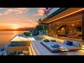 Relaxing seaside jazz music  sunset smooth jazz  jazz instrumental music for deep stress relief