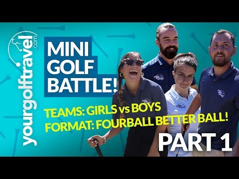MINI GOLF BATTLE: BOYS vs GIRLS Putting Challenge at Quinta do Lago [Part 1]