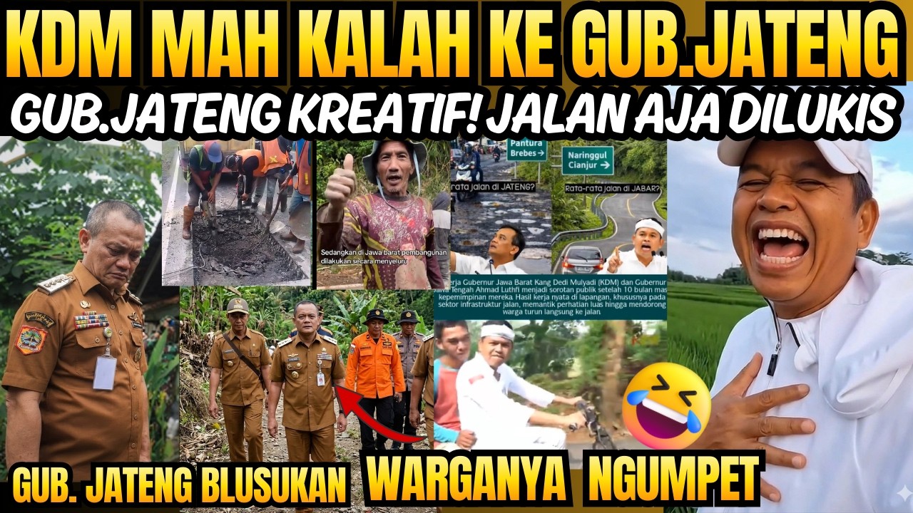 Bukti Gubernur Jateng kreatif, Jalannya aja di lukis & bisa ternak ikan, DEDI MULYADI mah kalah
