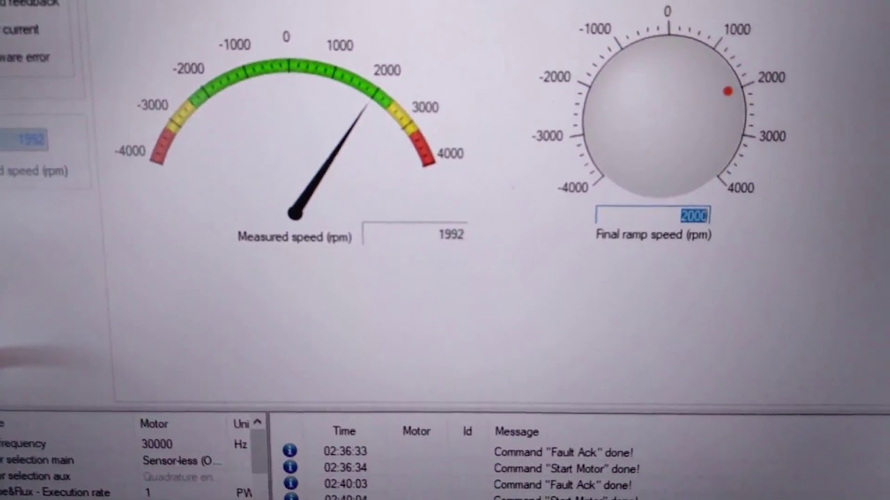 BLDC STEVAL Spin3201 - Sensorless FOC stable RPM - YouTube
