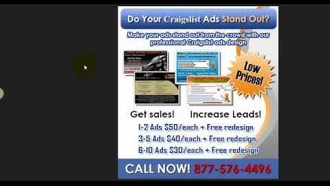 Custom Craigslist Graphic Ad Flyer Design