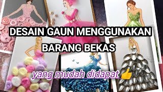 Desain busana dengan teknik kolase/Peralatan sederhana dan mudah didapat 👍