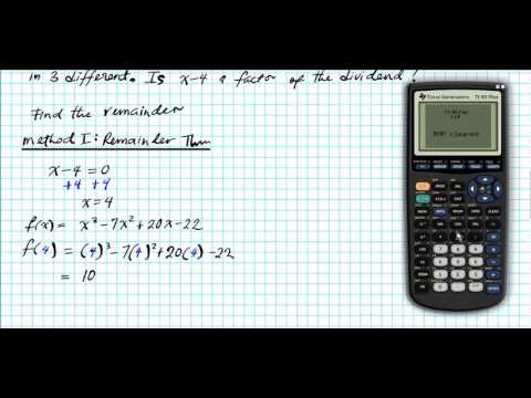 How to apply factor remainder theorem polynomial division synthetic long precalc precalculus 2 3
