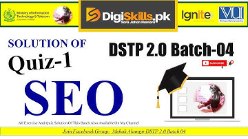 seo quiz 1 | dstp 2.0 batch 04 seo quiz 1 solution 2023