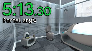 Portal any% Speedrun in 5:13 (FWR) @wyrnicus