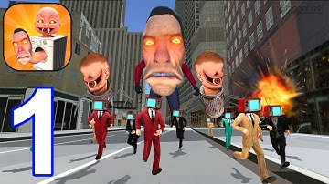 Toilet Monster Battle - Gameplay Walkthrough Part 1 Skibidi Dop Yes Toilets Attack Merge Battle