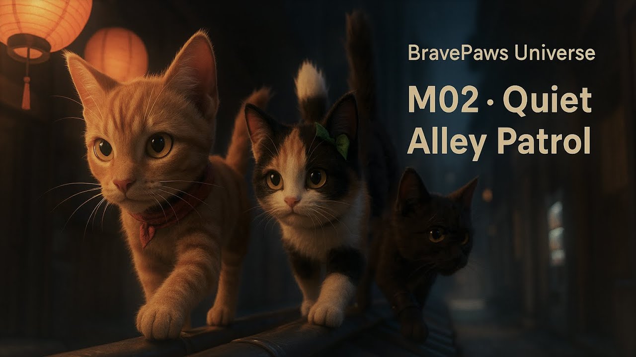 M02 Quiet Alley Patrol | BravePaws 3D Cat Animation