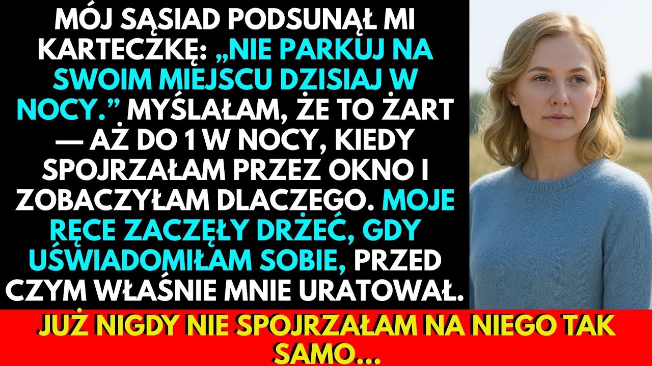 Mój Sąsiad Podsunął Mi Kartkę: „Nie Parkuj Dziś Na Swoim Podjeździe.”O 1 W Nocy Zobaczyłem Dlaczego…