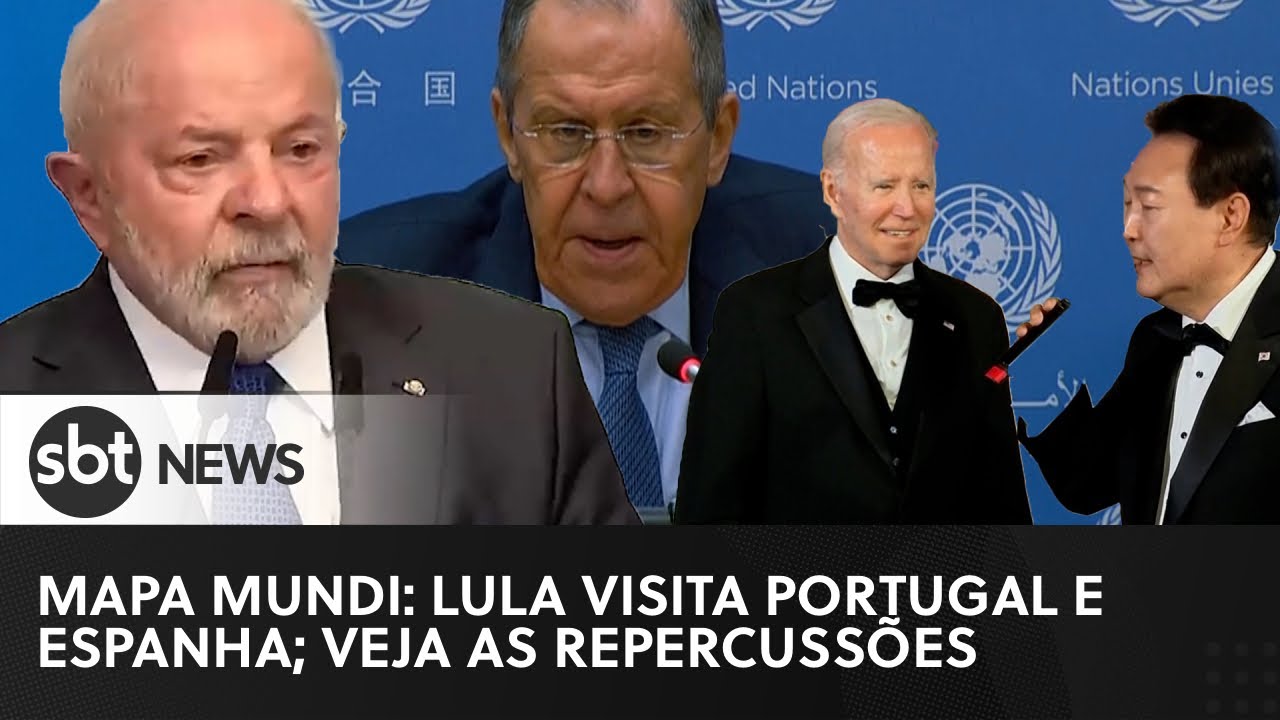 🔴 Mapa Mundi Ao vivo: Lula visita Portugal e Espanha; veja as repercussões