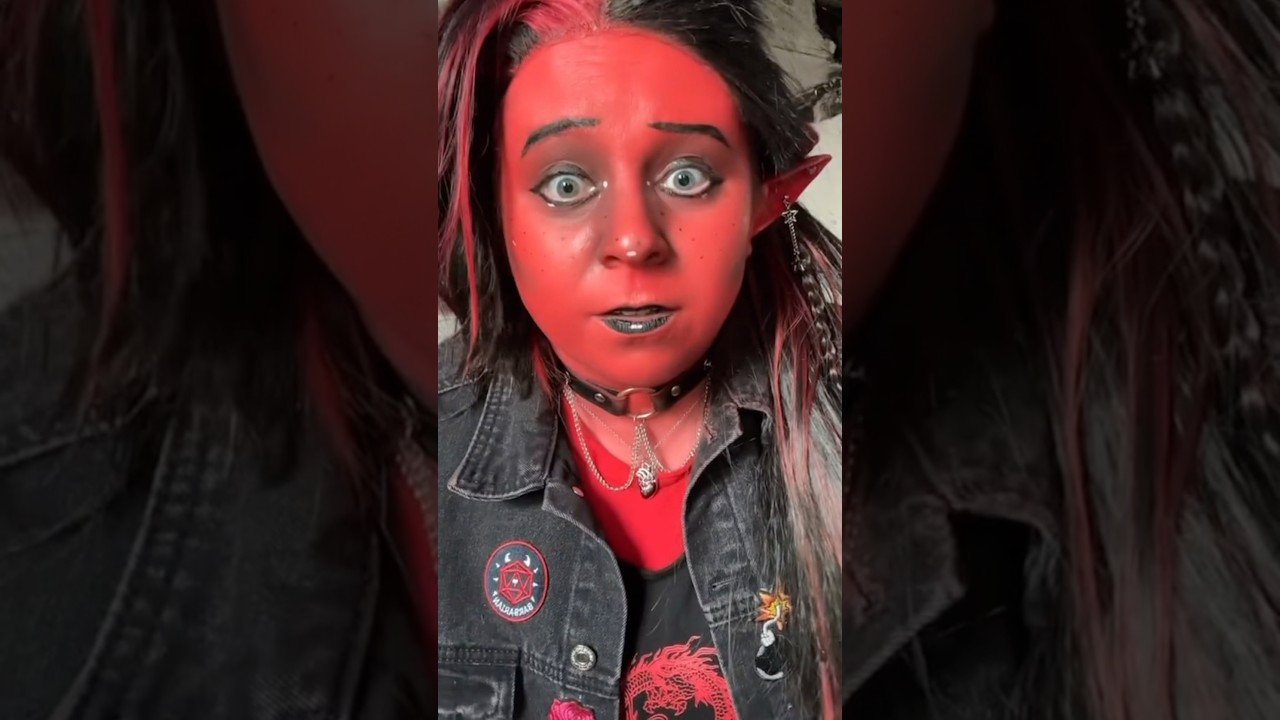 Cheeky Shapeshift 🤫 #nimona #nimonameme #bg3 #bg3cosplay #karlach #thelastofus #halloweencostume