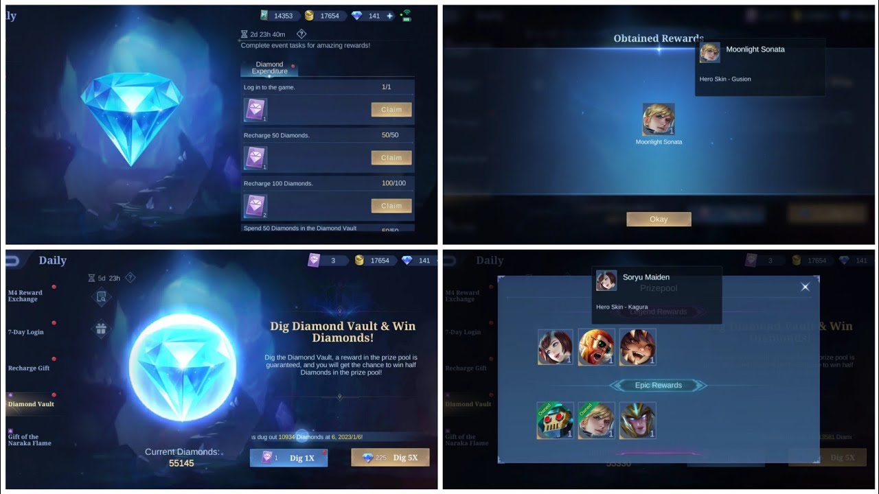 How To Get Free Skin From Free Diamond Vault Draws Mobile Legends: Bang Bang