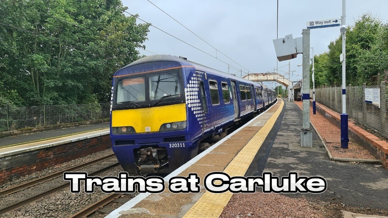 Trains at Carluke 27/08/23 (WCML) 4K