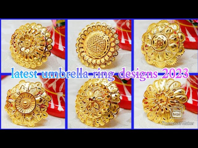 Umbrella rings with weight, Gold rings with weight