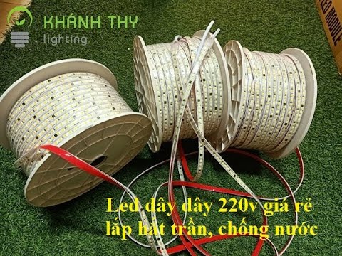 Video Led dây 220v lắp hắt trần thạch cao, hắt khe sáng, lắp... - youtube