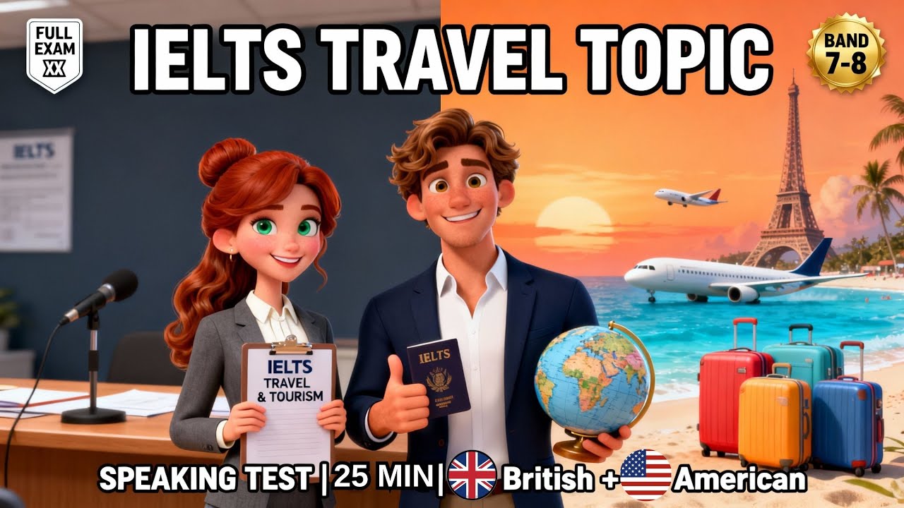 IELTS Speaking Test: Travel Questions & Model Answers | Part 1, 2, 3 Practice