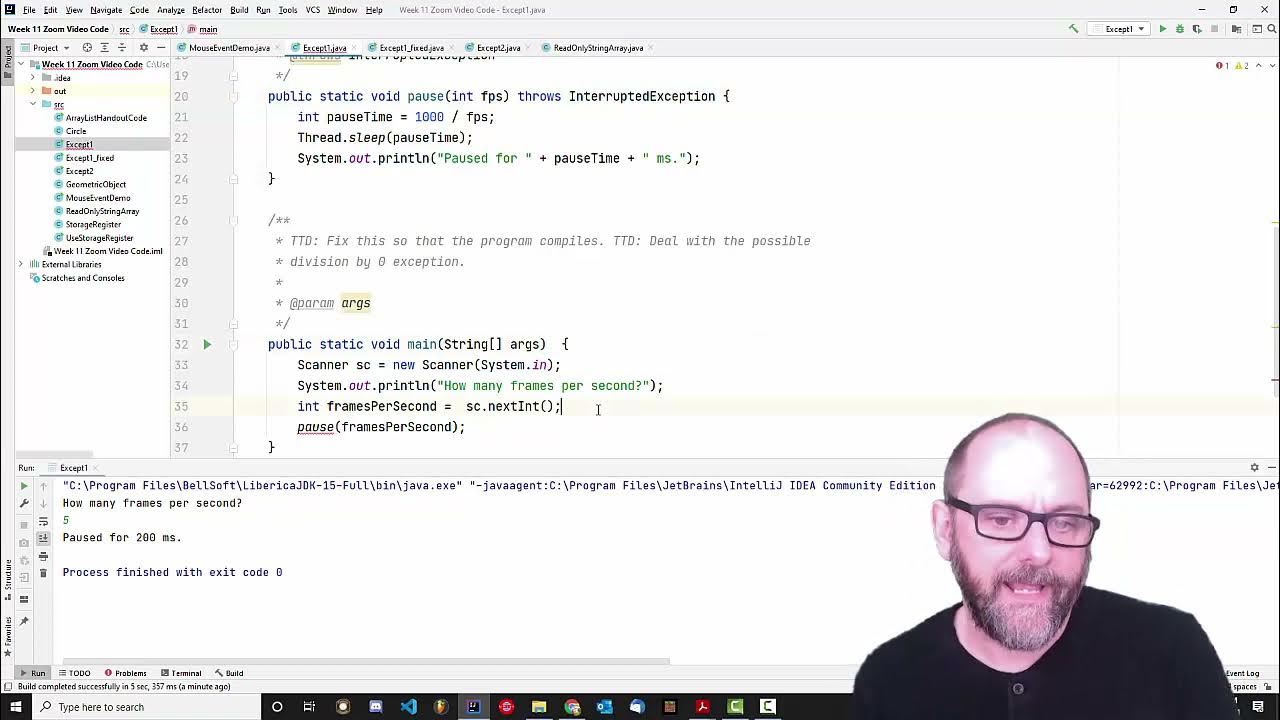 Programming in Java 11.1 Catching Exceptions YouTube