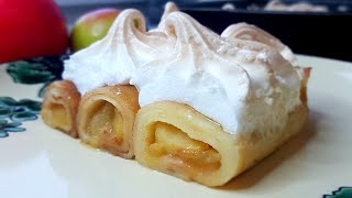 Crepe Cake with Apples and Caramel recipe // How to make a crepe cake