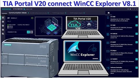 WinCC Explorer V8.1 connected data with PLC S7-1200 TIA Portal V20