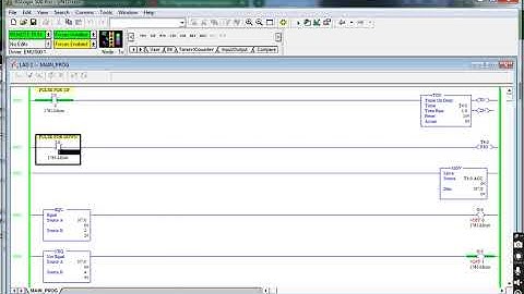 TON TIMER WITH COMPARE MOVE AND ALL COMPARE BLOCK PROGRAM_IN PLC RSlogix 500