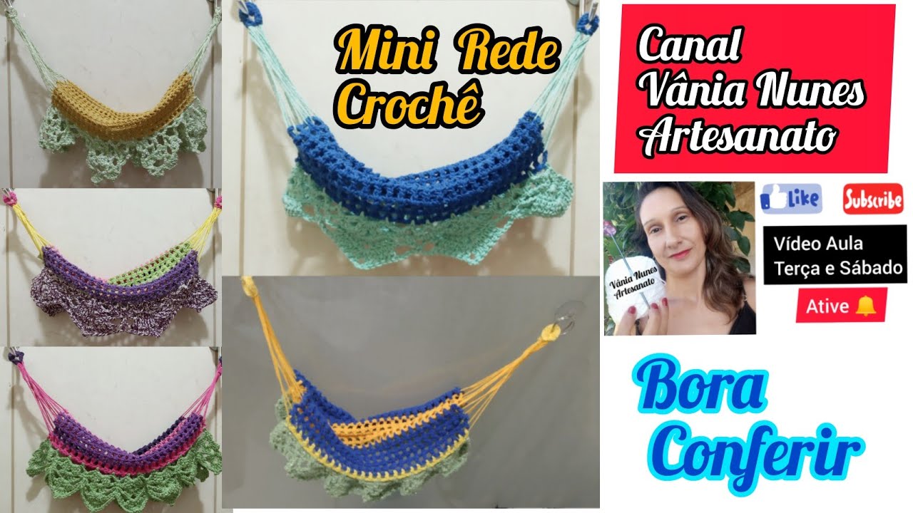 Mini Rede Crochê @VÂNIANUNESCROCHÊS #diadosnamorados