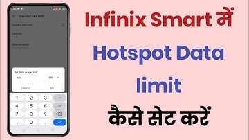 Infinix Smart Phone me hotspot ka data limit set kaise kare | Infinix Smart hotspot data limit ON